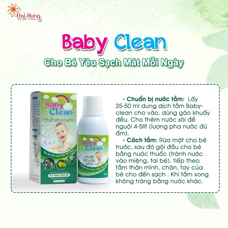 [REVIEW] Nước tắm gội thảo dược BABY CLEAN 250ml có tốt không? Mua ở đâu?