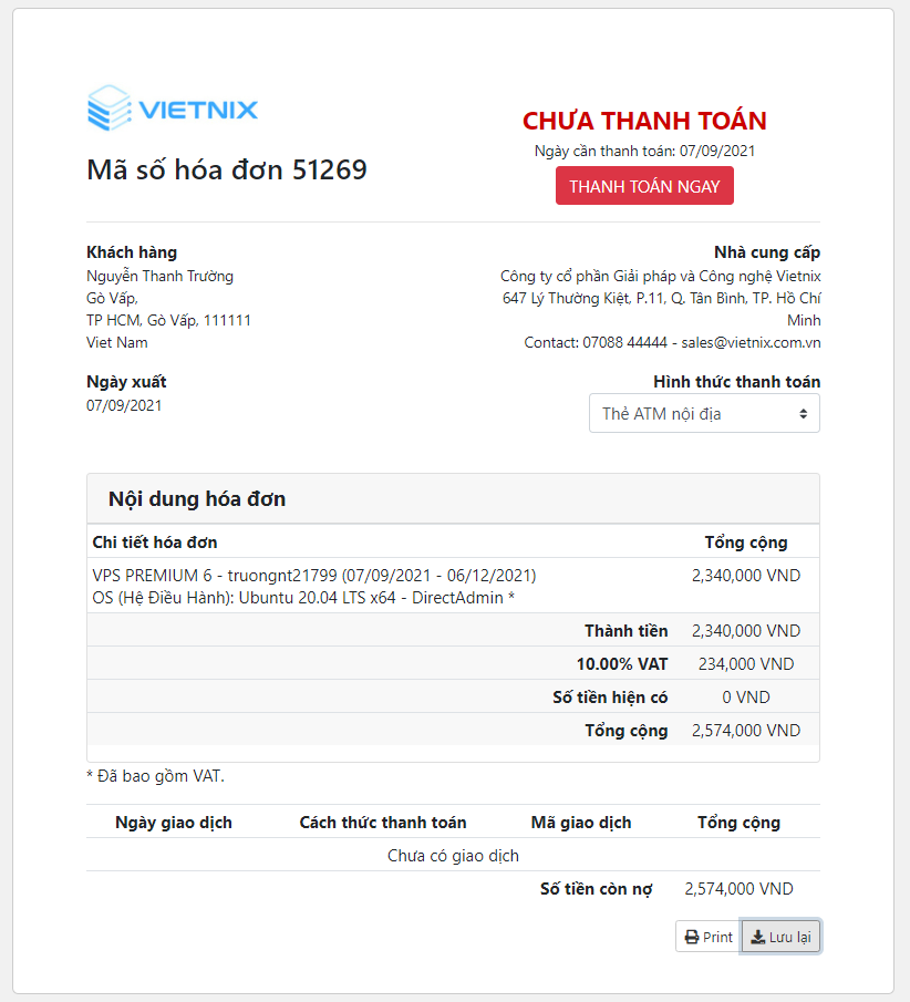 Đánh giá tính năng VPS giá rẻ của Vietnix