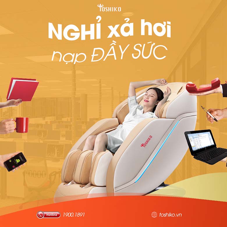 Top 5 ghế massage toàn thân đạt tiêu chuẩn Nhật Bản tại Toshiko