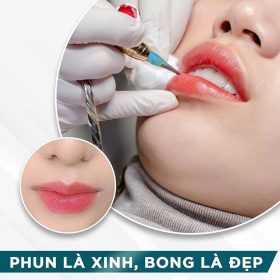 Địa chỉ phun môi màu đỏ cam đẹp - Bống Spa & Clinic
