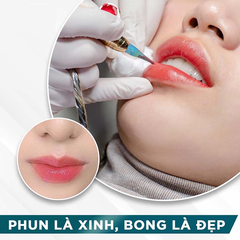 Địa chỉ phun môi màu đỏ cam đẹp - Bống Spa & Clinic