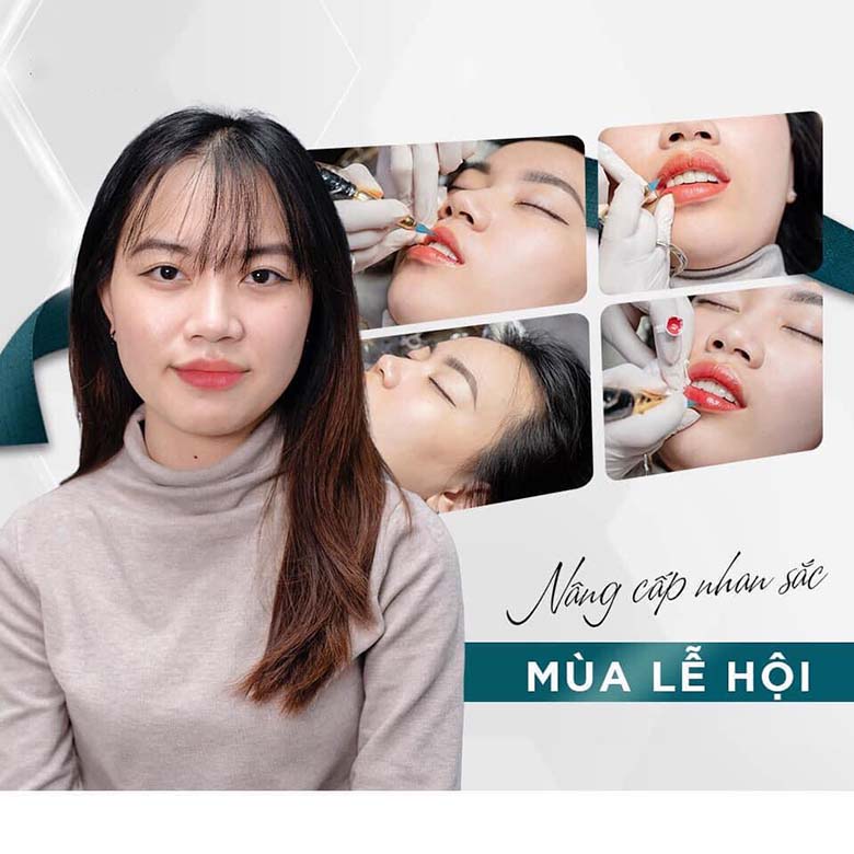 Địa chỉ phun môi màu đỏ cam đẹp - Bống Spa & Clinic