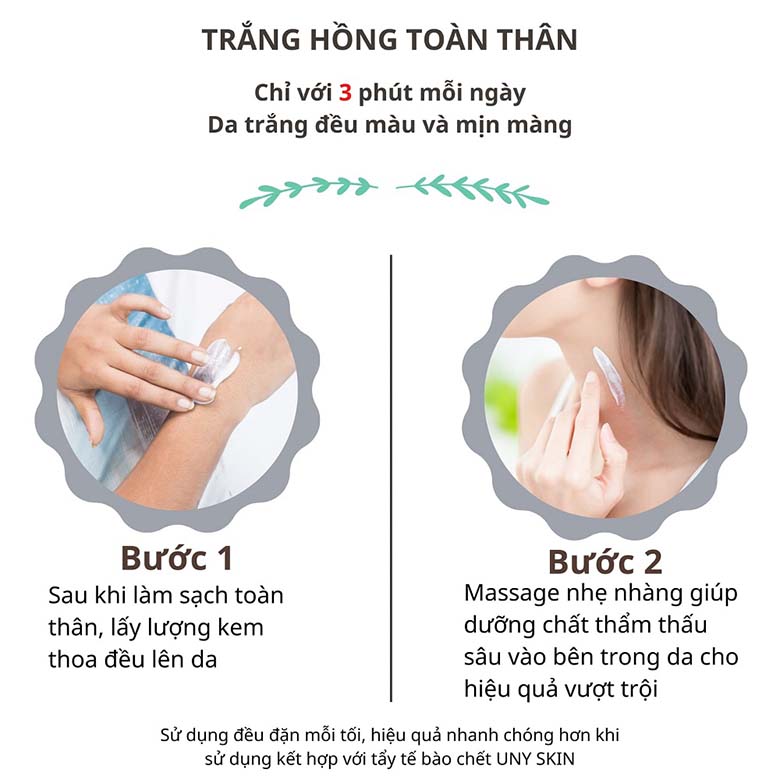Thành phần chính của kem trắng da Uny Skin an toàn không?