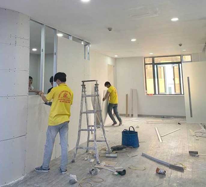 Thi công vách thạch cao 2 mặt tphcm giá bao nhiêu?