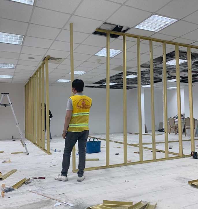 Thi công vách thạch cao 2 mặt tphcm giá bao nhiêu?
