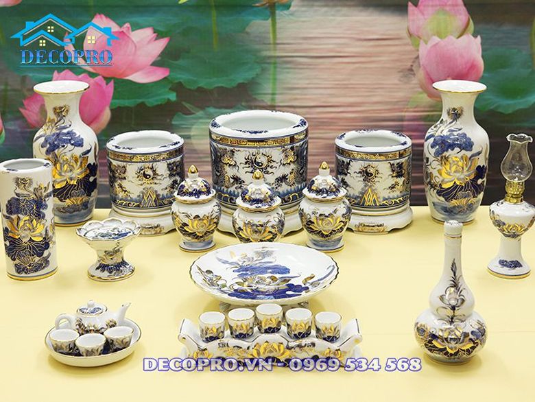 Giải mã sức hút của bộ đồ thờ Bát Tràng tại Decopro