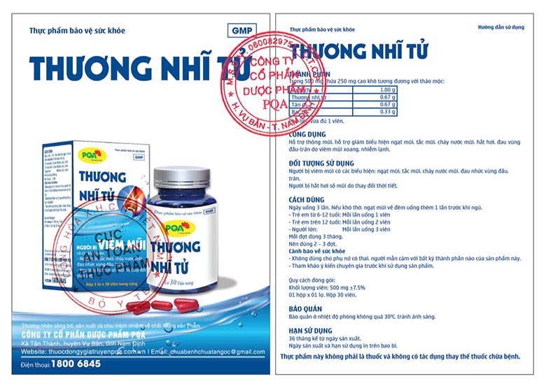 Đánh giá chi tiết PQA Thương Nhĩ Tử sản phẩm hỗ trợ điều trị viêm mũi dị ứng