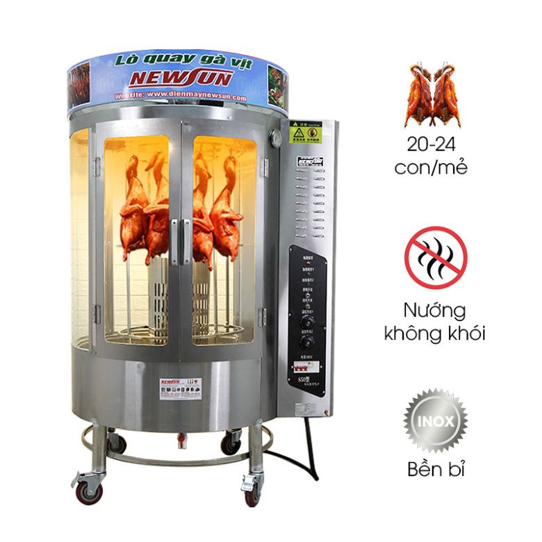 Top 9 địa chỉ mua lò quay vịt gà uy tín, chất lượng