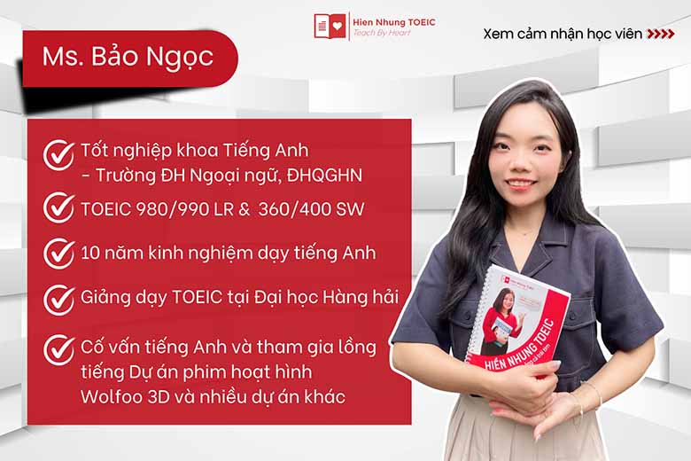 Học TOEIC Hà Nội ở đâu tốt? Hiền Nhung TOEIC uy tín, cam kết đầu ra